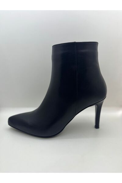 VEYİS USTA Genuine Leather 8 cm Short Heeled Boots
