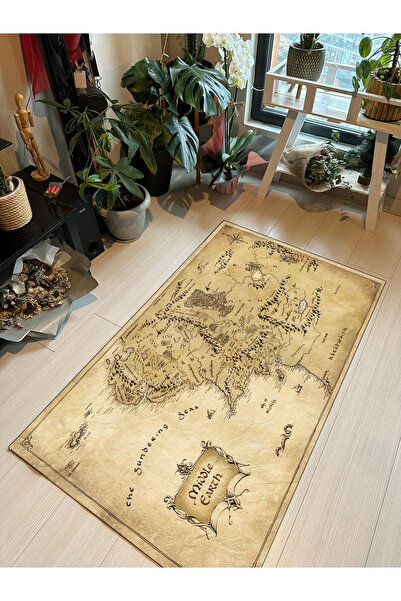 Soytarı Lord of the Rings Middle Earth Harita Halı