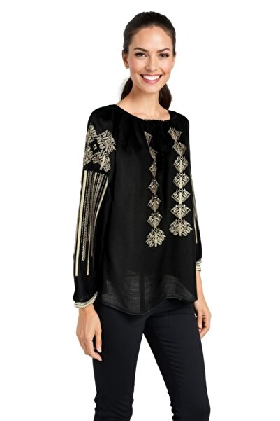 rody's forever Women's blouse 025 black/gold , size 3XL