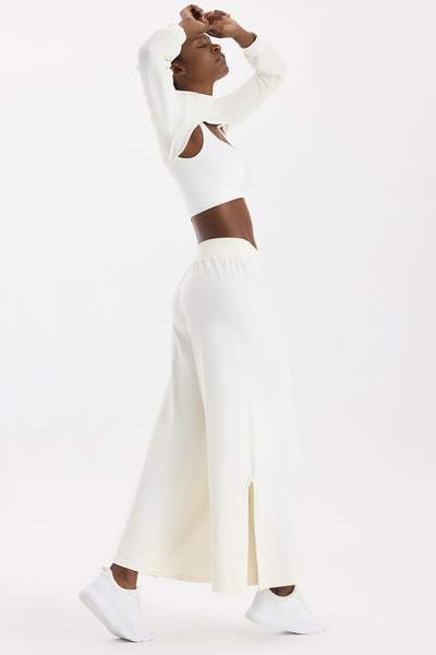 COMEUP χωρίς ραφές άνοιγμα Παντελόνι Λευκό