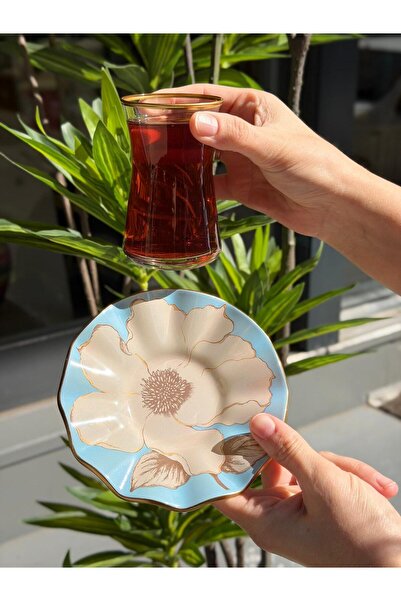 Carmen 12 Piece Velora Gold Gilded Tea Set for 6 People