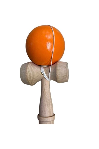 OEM Wooden kendama with orange ball – Classic dexterity and concentration game