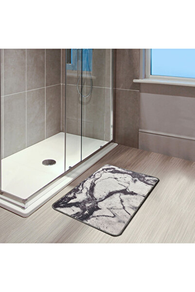Asir Marble DJT Bath Mat 40x60 cm - white marble