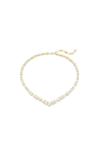 Swarovski Mesmera Kolye, Karışık kesimler, Beyaz, Altın rengi kaplama