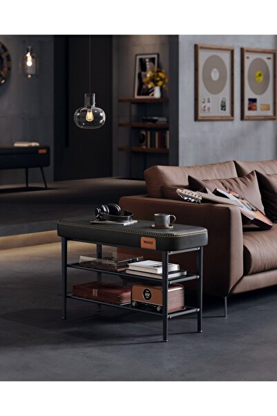 Talis Chest hallway bench with storage, Vasagle, Black, 80x30x50 cm