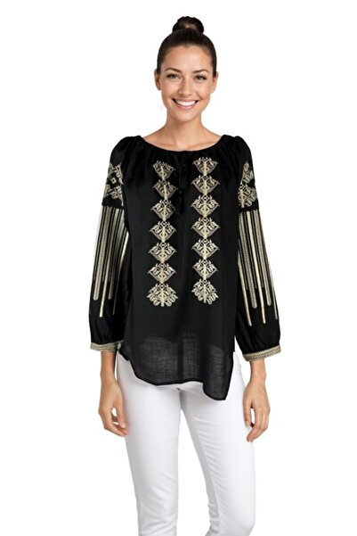 rody's forever Women's blouse 025 black/gold , size 3XL