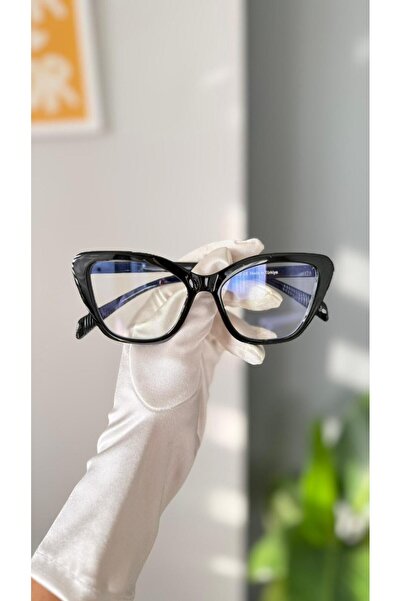 LOOKUP NEW Cat Eye Cat Eye Bone Transparent Women Men Unisex Blue Light Protecting Screen Glasses Eyewear