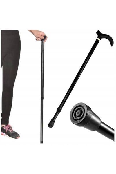 RABY Foldable orthopedic cane, aluminum, 77-90 cm, black