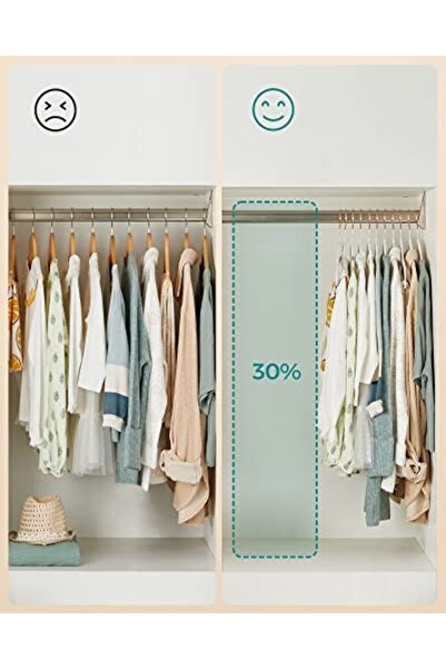 Talis Set of 50 velvet hangers for children, Songmics, White, 30x0.5x20.5 cm