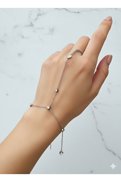 BLIZGANTIS Heart Detailed Zircon Stone Steel New Season Shahmeran