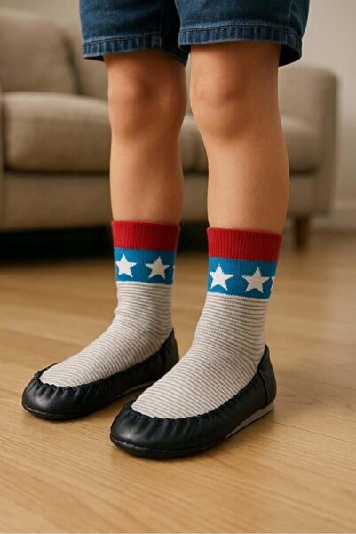 BONY SOCKS Children's Moccasin Socks Booties Slippers – Non-Slip Home & Kinde...