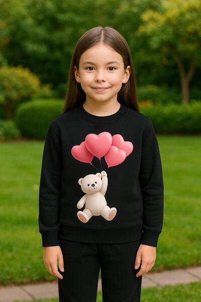 playwear Παιδικό βαμβακερό σετ φούτερ με στάμπα HEART BALLOON BEAR για ΗΛΙΚΙΕ...