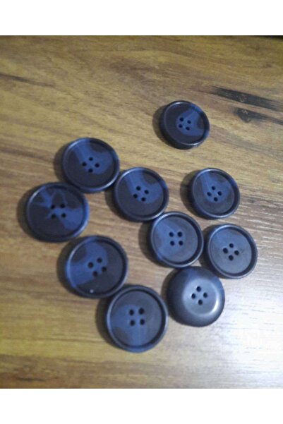 İMREN AKSESUAR Trench Coat, Jacket, Coat, Cardigan Button 2.5 cm Stick Button 1 Pack 10 Pieces (Dark Navy and Blue Colors)