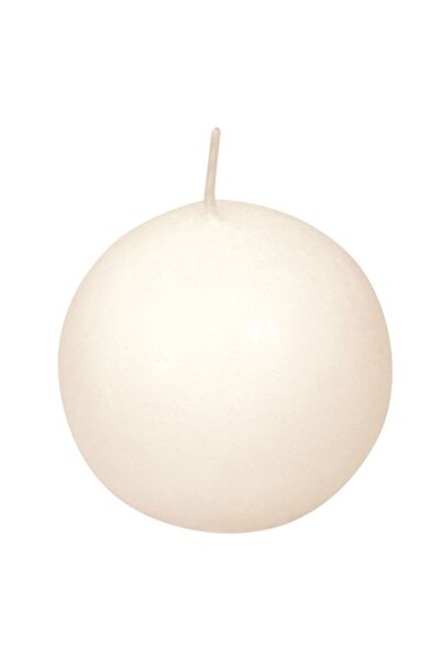 MYONNA IT & E- COMMERCE Paraffin Scented Sphere Candle - Vanilla, Ecru, 5x5 cm, 8h Burn Time