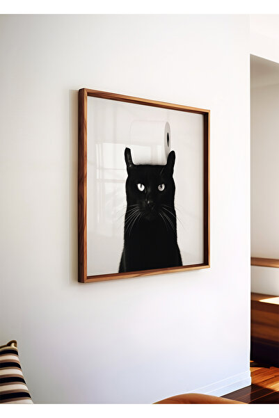 ARTHOUSECOLLECTIVE Poster Minimal pisică - Colecția pisică - Poster pătrat - ...