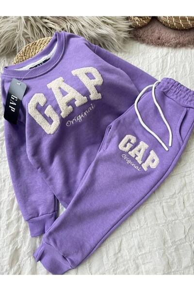 Karan Kids Girl's Purple Top and Bottom Set with Suzene Embroidery