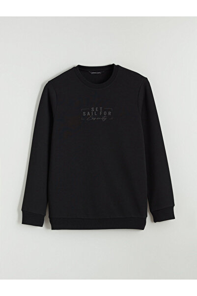 LC Waikiki Світшот з принтом на комірі для чоловіків