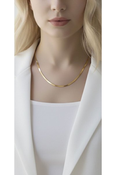 bettin tasarım Unisex Italian Scrub Model Steel Necklace Gold Silver Color Non-Tarnish Stainless Steel Chain
