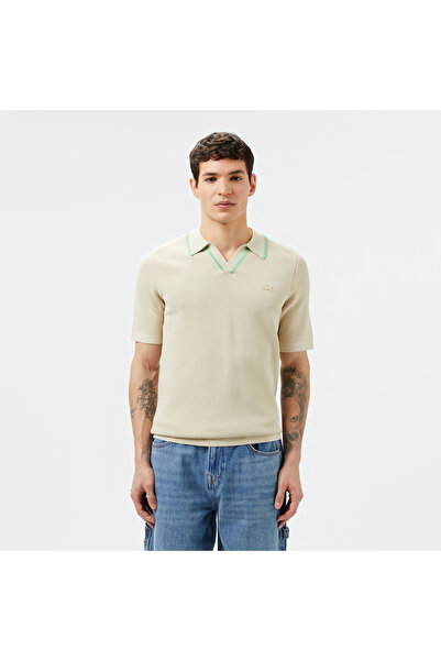Lacoste Erkek Polo Yaka Bej Triko