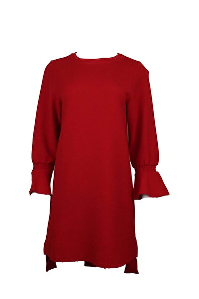 ONLY Maureen Loose Red Dress - L, Red, Polyester66%, Viscose 30%, Elastane4%