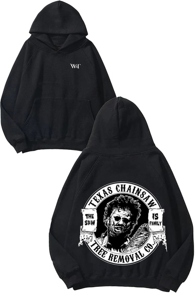 THEWERT The Saw Is Family Design Rucsac cu imprimeu Negru cu glugă Swea tricou