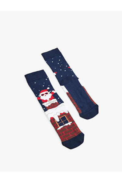 Koton Cotton Socks with New Year's Theme
