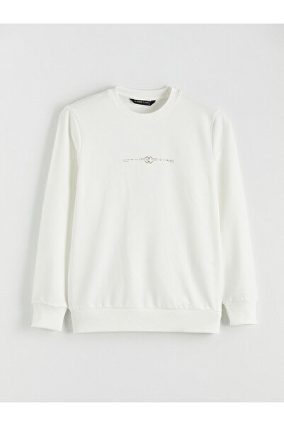 LC Waikiki Crew Neck Printed Men's Thick Sweatshirt