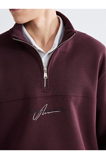 LC Waikiki ψηλός λαιμός με τύπωμα Ανδρικό χοντρό φούτερ