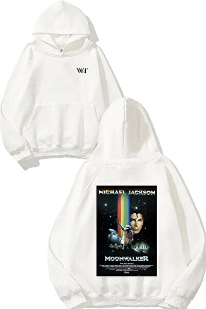 THEWERT سويت شيرت مايكل مونووكر ديزاين راك مطبوع أبيض بغطاء رأس