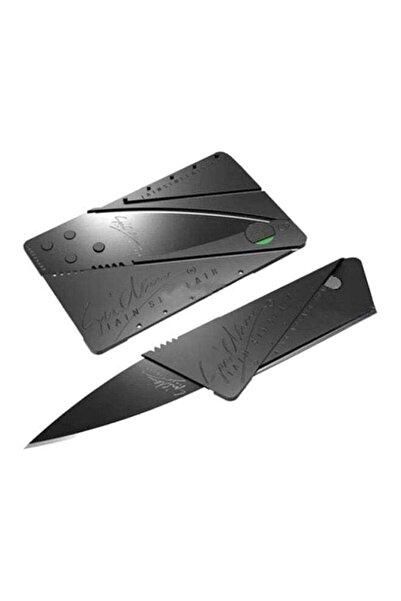 sharpdo سكين فاكهة قابل للطي على شكل بطاقة ائتمان، أسود، 8.6 سم