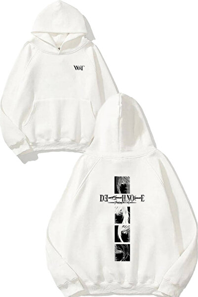 THEWERT Death Note Characters Design Rucsac cu imprimeu Alb cu glugă Swea tricou