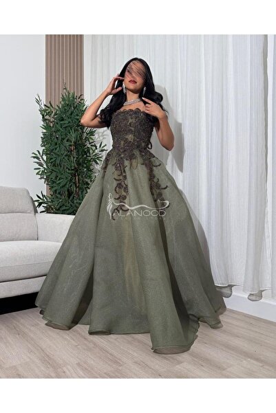 ALANOOD FASHION Elegant long evening dress with an attractive design and harmonious colors