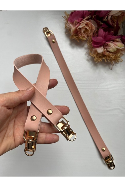 zg hobi aksesuar مقبض من الجلد الصناعي بلون فضي مفصل للحقائب المحبوكة