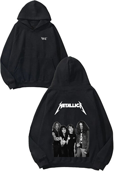 THEWERT Metallica Men 1 Design Rucsac cu imprimeu Negru cu glugă Swea tricou