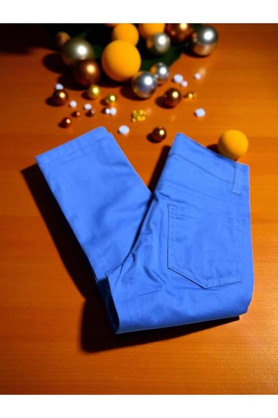 RİNDO KİDS Classic Cut Slim Gabardine Pants Blue