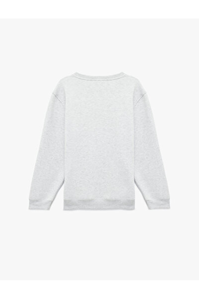 Koton Long Sleeve Crew Neck Licensed Snoopy Printed Sweatshirt