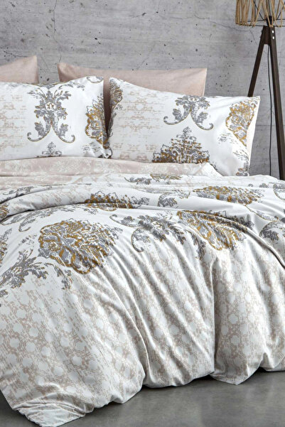 Mira Home طقم غطاء لحاف مزدوج من القطن باللون البيج