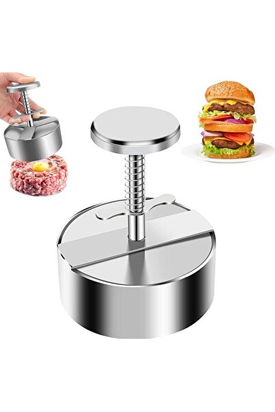 RABY Adjustable Stainless Steel Burger Press - Smasher Hamburger Patty Maker (includes 100 non-stick pape