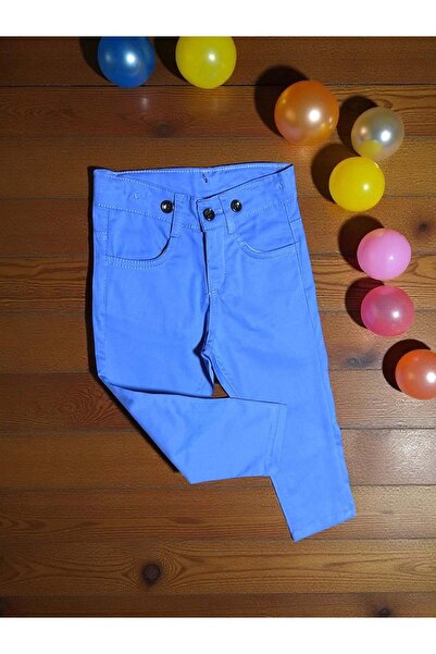 RİNDO KİDS Classic Cut Slim Gabardine Pants Blue