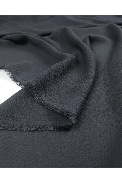 Kumaş Parça Kobe Crepe Chiffon in Black Color (Width 145 cm X Length 360 cm)