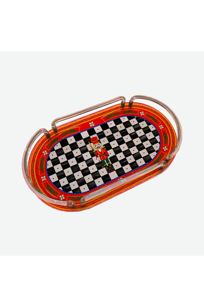 Sivella Nutcracker Oval Pleksi Tepsi