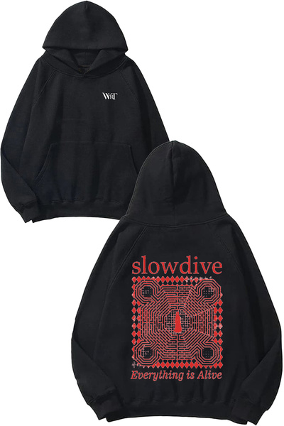 THEWERT Slowdive Everything Gift Thirt Design Rucsac cu imprimeu Negru cu glu...