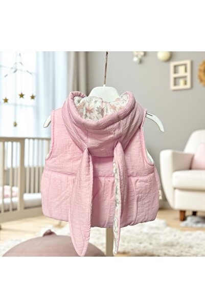 LOVE MAXX Rabbit Vest Dried Rose