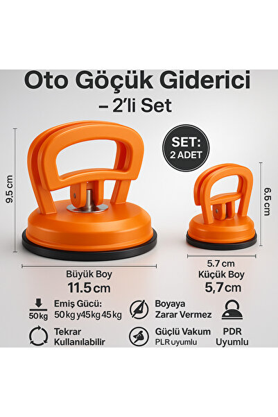 Home 2 ADET Oto Göçük Giderici Vakumlu Çektirme Aparatı Seti - Kaporta Göçük ...