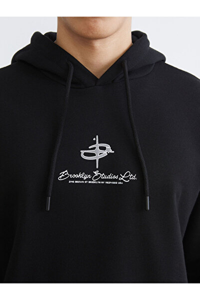 LC Waikiki Ανδρικό χοντρό φούτερ με με τύπωμα τσέπες καγκουρό