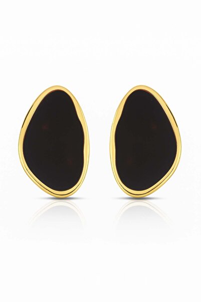 AMORE.İST STORE Çelik Damla Gold Çerçeveli Küpe