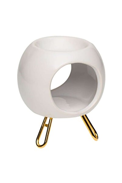 MYONNA IT & E- COMMERCE Suport ceramic pentru ulei parfumat, alb cu picioare ...