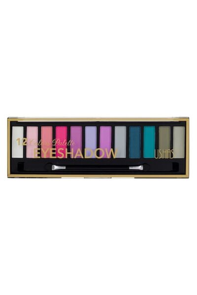 MYONNA IT & E- COMMERCE Ushas 12-Color Multicolor Glitter Eyeshadow Palette