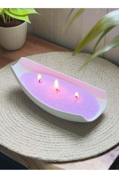 Generic Pearled Candle Wax Sand With 20 Eco Wicks - Purple