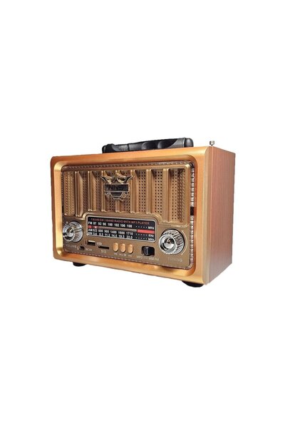 Genel Markalar NS-8891 Orta Boy Retro, Nostaljik, Ahşap Tasarım Bluetooth Hop...